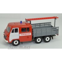 12065-УСР УАЗ-39094 фермер длиннобазный пожарный, с лестницей (пластик крашенный) красный/белый